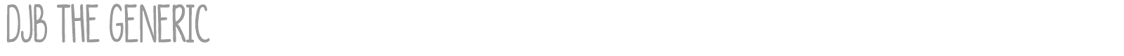 DJB The Generic font preview